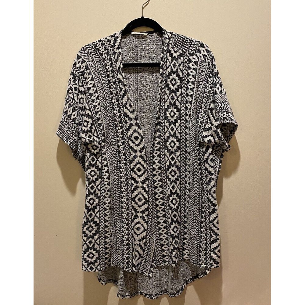 Open Front Poncho‎ Vest Shawl Cape Cardigan Sweater Diamond OSFM. EUC